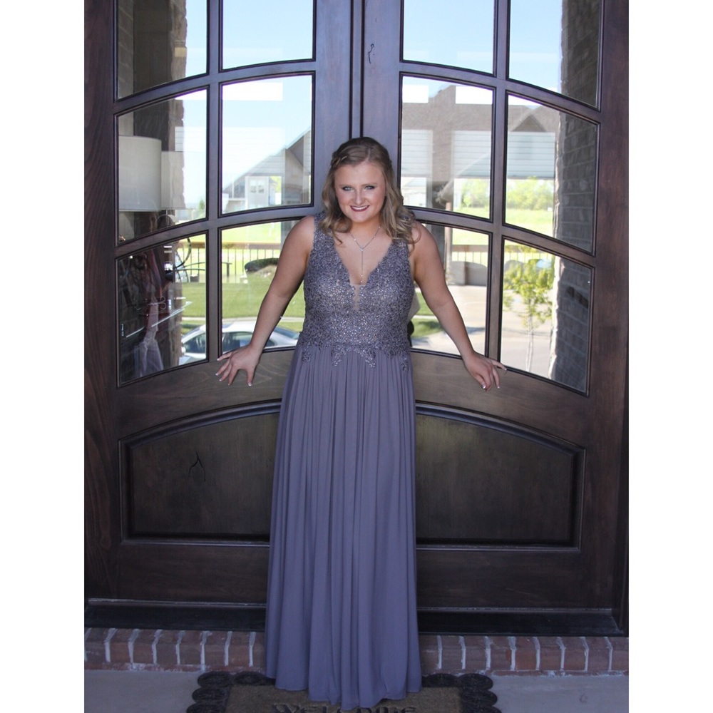 Gray JVN Prom Dress